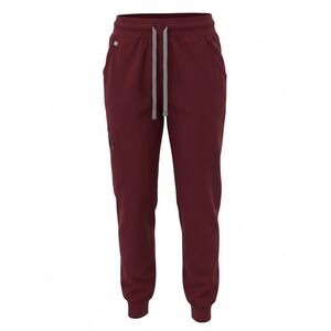 FIGS Zamora High Waisted Jogger Scrub Pants Women's XS Petite Burgundy